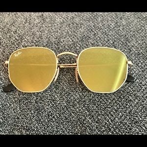 Ray-Ban Hexagonal Gold Sunglasses